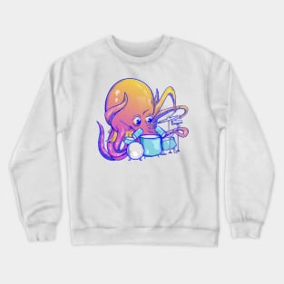 Octopus Drumming Crewneck Sweatshirt